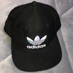 Reflective Black Adidas Logo Snapback